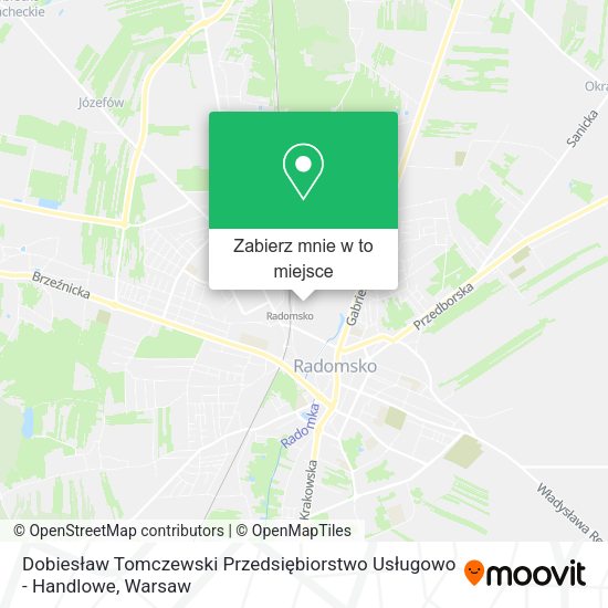 Mapa Dobiesław Tomczewski Przedsiębiorstwo Usługowo - Handlowe