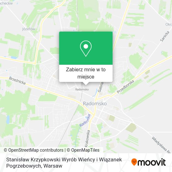 Mapa Stanisław Krzypkowski Wyrób Wieńcy i Wiązanek Pogrzebowych