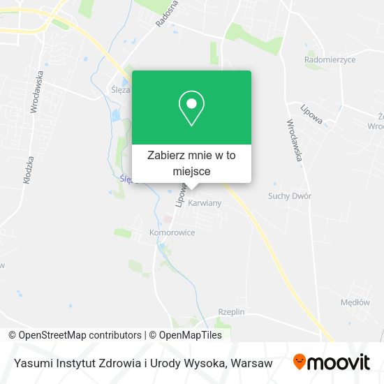 Mapa Yasumi Instytut Zdrowia i Urody Wysoka