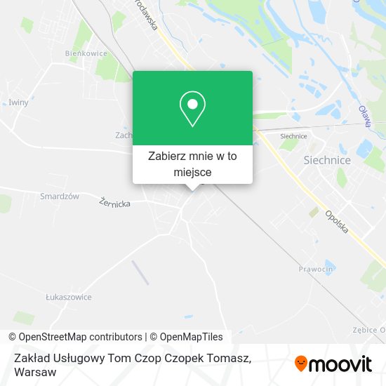 Mapa Zakład Usługowy Tom Czop Czopek Tomasz