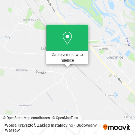 Mapa Wojda Krzysztof. Zakład Instalacyjno - Budowlany