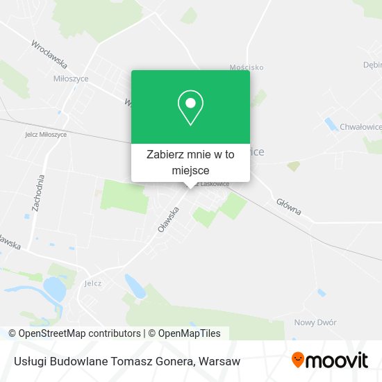 Mapa Usługi Budowlane Tomasz Gonera