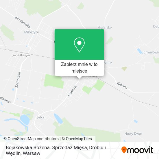 Mapa Bojakowska Bożena. Sprzedaż Mięsa, Drobiu i Wędlin