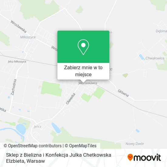 Mapa Sklep z Bielizna i Konfekcja Julka Chetkowska Elzbieta