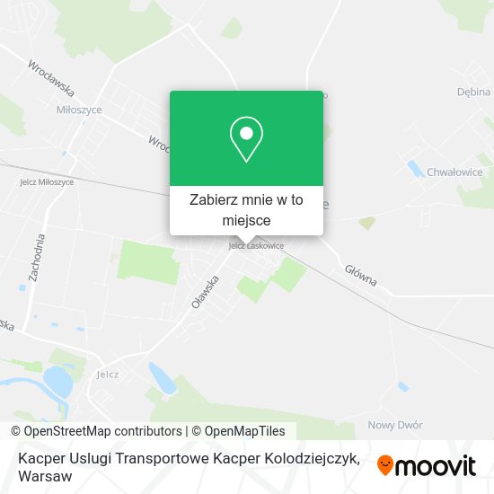 Mapa Kacper Uslugi Transportowe Kacper Kolodziejczyk