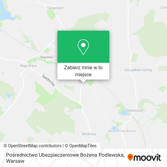 Mapa Pośrednictwo Ubezpieczeniowe Bożena Podlewska