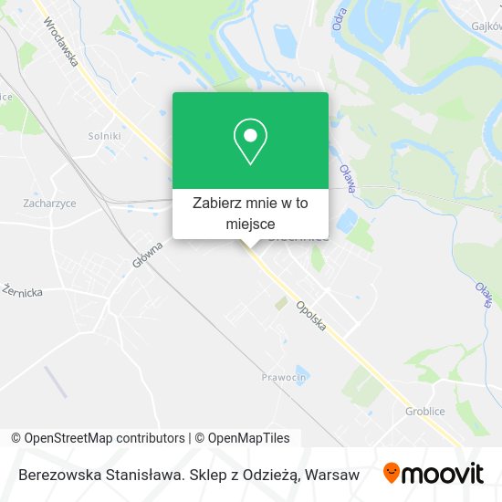 Mapa Berezowska Stanisława. Sklep z Odzieżą