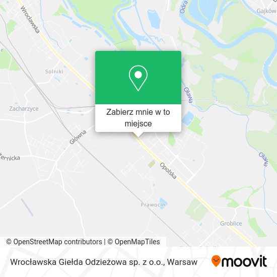 Mapa Wrocławska Giełda Odzieżowa sp. z o.o.