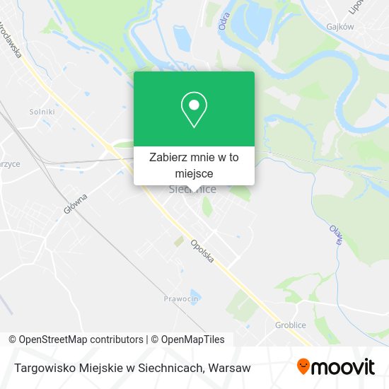 Mapa Targowisko Miejskie w Siechnicach