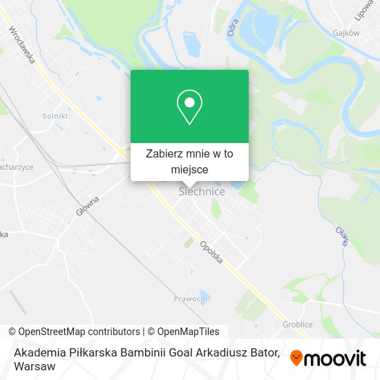 Mapa Akademia Piłkarska Bambinii Goal Arkadiusz Bator