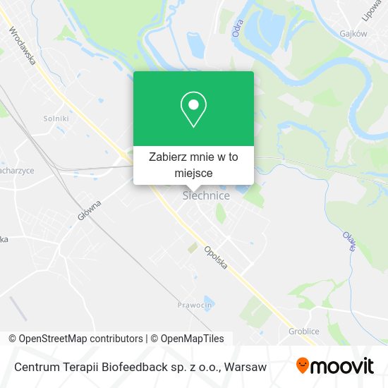 Mapa Centrum Terapii Biofeedback sp. z o.o.