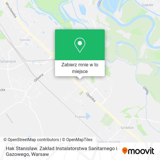 Mapa Hak Stanisław. Zakład Instalatorstwa Sanitarnego i Gazowego