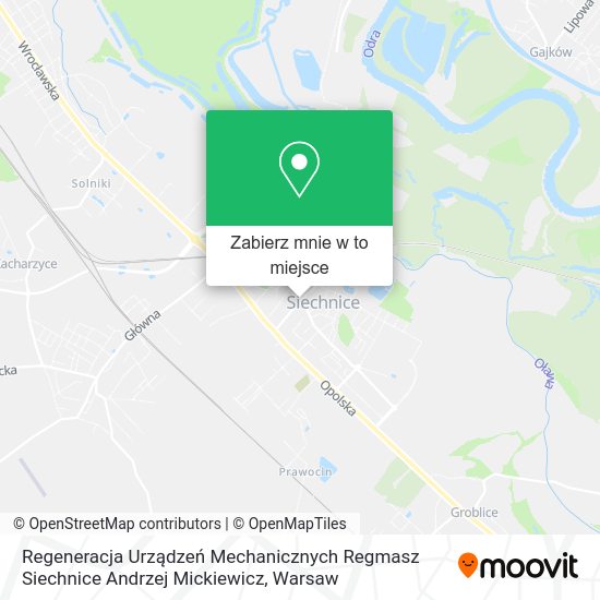 Mapa Regeneracja Urządzeń Mechanicznych Regmasz Siechnice Andrzej Mickiewicz