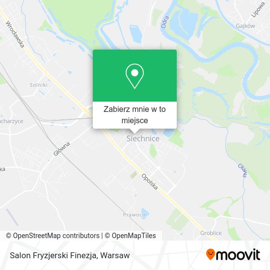 Mapa Salon Fryzjerski Finezja