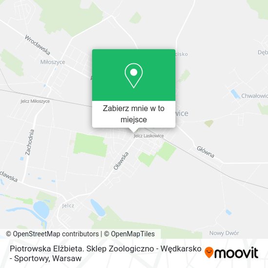 Mapa Piotrowska Elżbieta. Sklep Zoologiczno - Wędkarsko - Sportowy