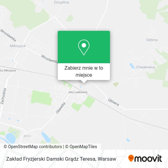 Mapa Zakład Fryzjerski Damski Grądz Teresa