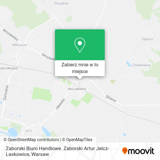 Mapa Zaborski Biuro Handlowe. Zaborski Artur Jelcz-Laskowice