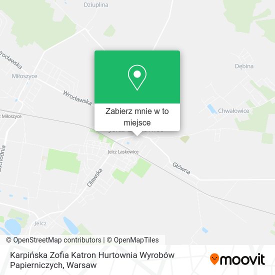 Mapa Karpińska Zofia Katron Hurtownia Wyrobów Papierniczych