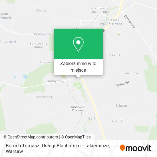 Mapa Boruch Tomasz. Usługi Blacharsko - Lakiernicze