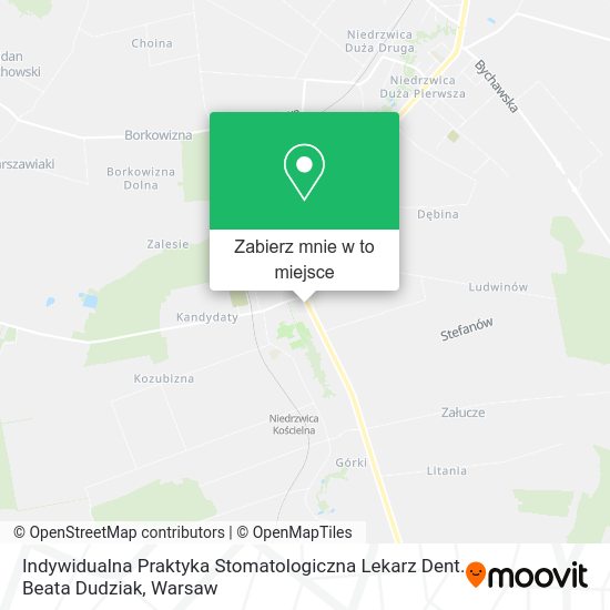 Mapa Indywidualna Praktyka Stomatologiczna Lekarz Dent. Beata Dudziak