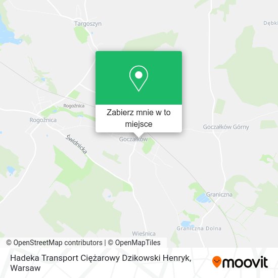 Mapa Hadeka Transport Ciężarowy Dzikowski Henryk