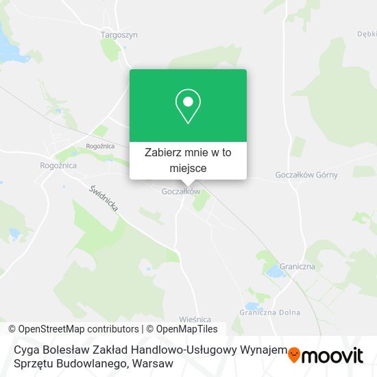 Mapa Cyga Bolesław Zakład Handlowo-Usługowy Wynajem Sprzętu Budowlanego