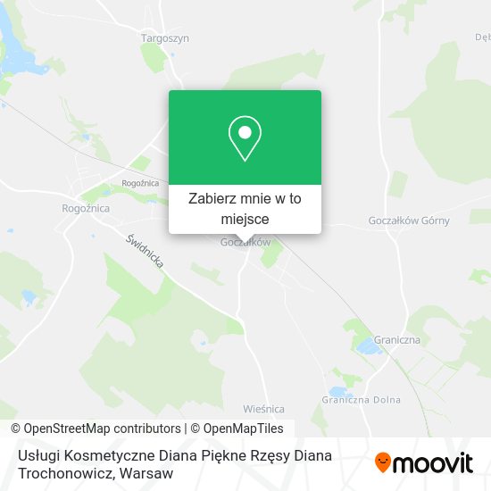 Mapa Usługi Kosmetyczne Diana Piękne Rzęsy Diana Trochonowicz