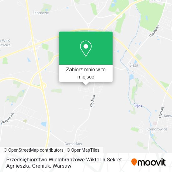 Mapa Przedsiębiorstwo Wielobranżowe Wiktoria Sekret Agnieszka Greniuk