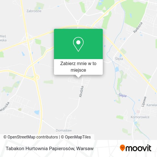 Mapa Tabakon Hurtownia Papierosów