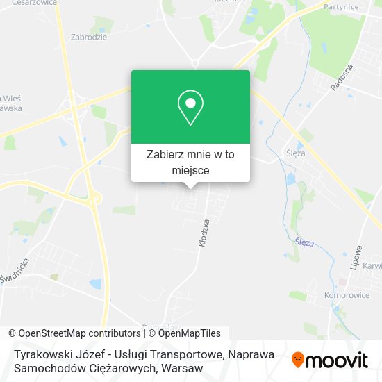 Mapa Tyrakowski Józef - Usługi Transportowe, Naprawa Samochodów Ciężarowych