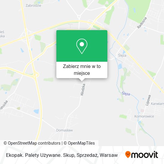 Mapa Ekopak. Palety Używane. Skup, Sprzedaż