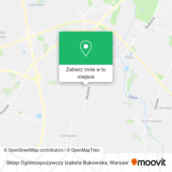 Mapa Sklep Ogólnospożywczy Izabela Bukowska