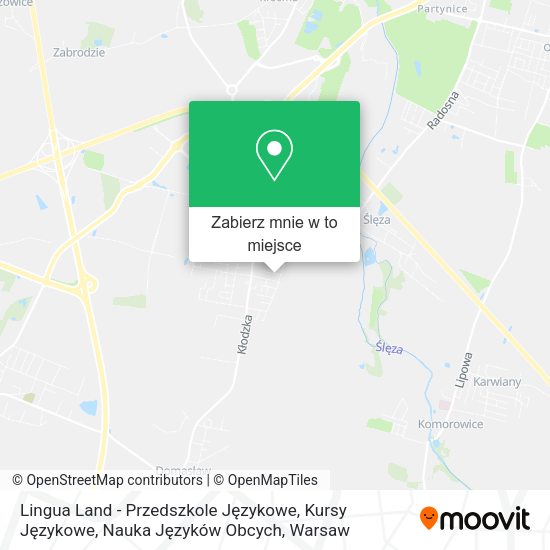 Mapa Lingua Land - Przedszkole Językowe, Kursy Językowe, Nauka Języków Obcych