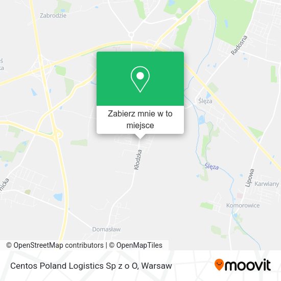 Mapa Centos Poland Logistics Sp z o O