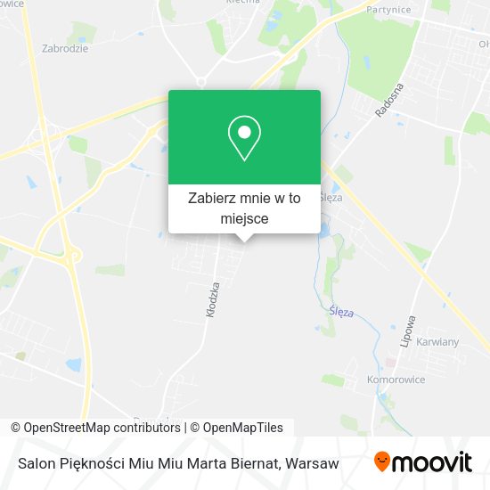 Mapa Salon Piękności Miu Miu Marta Biernat