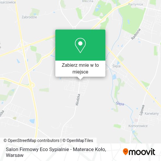 Mapa Salon Firmowy Eco Sypialnie - Materace Koło