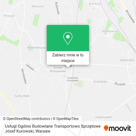 Mapa Usługi Ogólno Budowlane Transportowo Sprzętowe Józef Kurowski