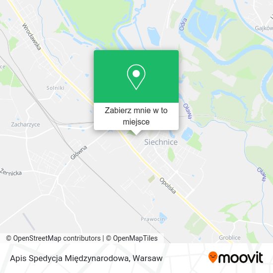 Mapa Apis Spedycja Międzynarodowa