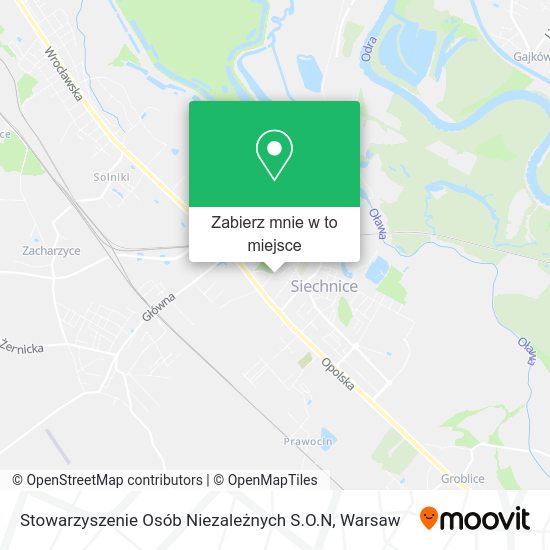 Mapa Stowarzyszenie Osób Niezależnych S.O.N