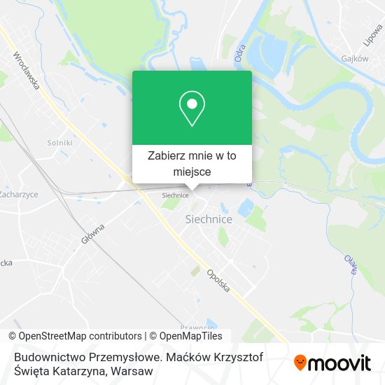 Mapa Budownictwo Przemysłowe. Maćków Krzysztof Święta Katarzyna