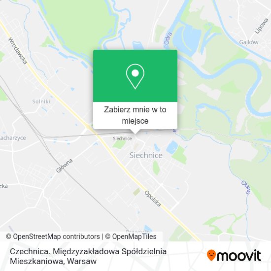 Mapa Czechnica. Międzyzakładowa Spółdzielnia Mieszkaniowa