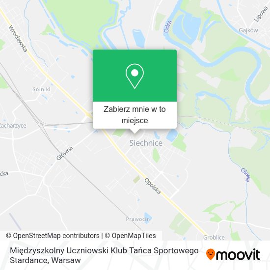 Mapa Międzyszkolny Uczniowski Klub Tańca Sportowego Stardance