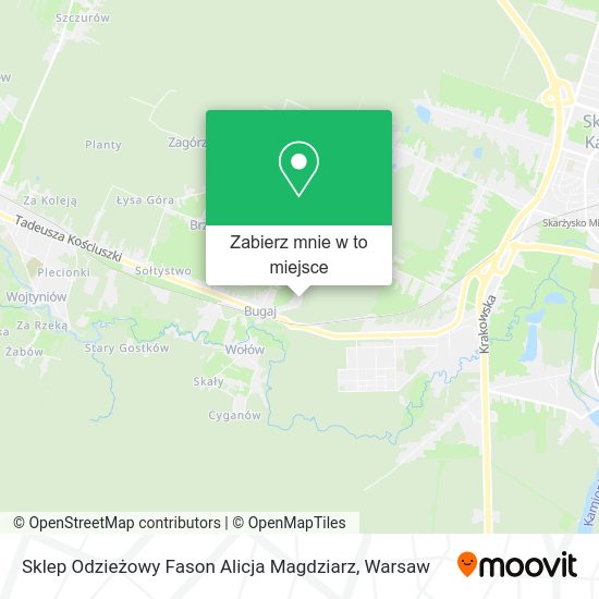 Mapa Sklep Odzieżowy Fason Alicja Magdziarz