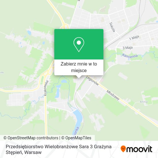 Mapa Przedsiębiorstwo Wielobranżowe Sara 3 Grażyna Stępień