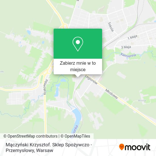 Mapa Mączyński Krzysztof. Sklep Spożywczo - Przemysłowy