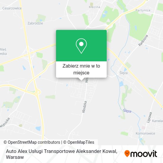 Mapa Auto Alex Usługi Transportowe Aleksander Kowal