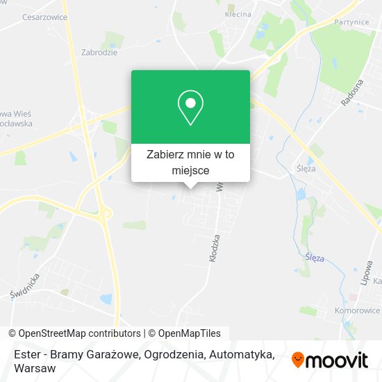 Mapa Ester - Bramy Garażowe, Ogrodzenia, Automatyka