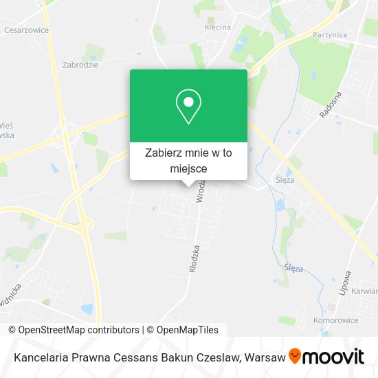 Mapa Kancelaria Prawna Cessans Bakun Czeslaw