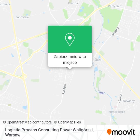 Mapa Logistic Process Consulting Paweł Waligórski