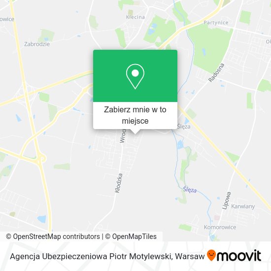 Mapa Agencja Ubezpieczeniowa Piotr Motylewski